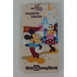 Walt Disney World Pressed Penny Book Album w/38 Pressed Coins Minnie Mickey